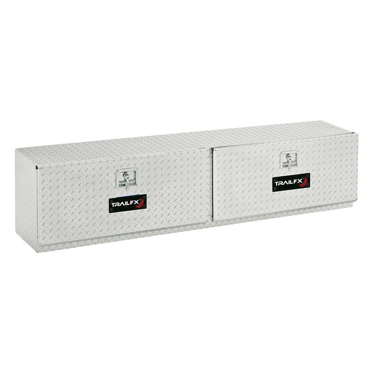 TRAILFX 170901 TrailFX Truck Bed Tool Box Top Mount With 2 Doors Polished 16-Gauge Diamond Tread Aluminum 11.7 Cubic Foot Capacity, 90" Length x 13-1/4" Width 17" Height Bright Finish TrailFX 170901