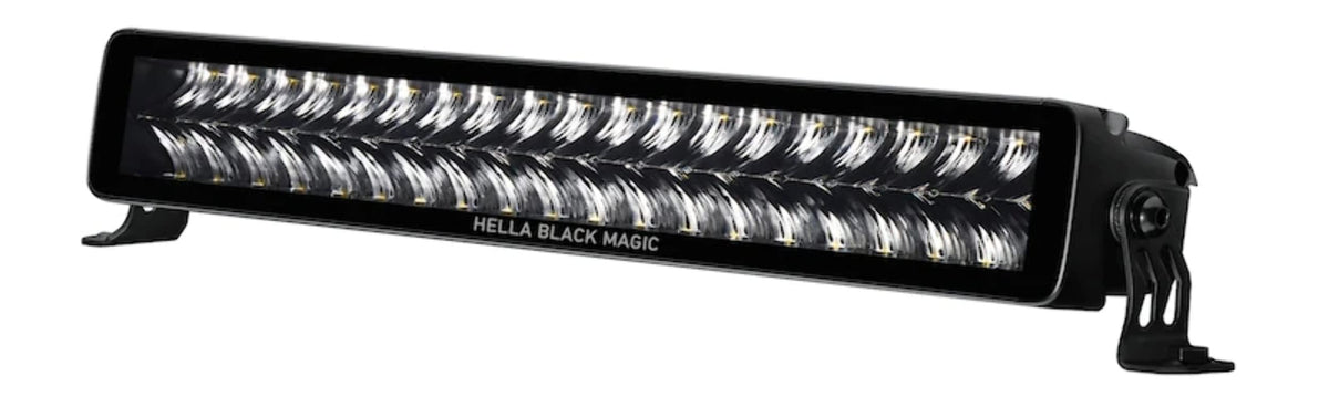 HELLA 358176401 Hella Black Magic LED Series 21.5 Inch Double Lightbar - LED Spotlight- Performance High Beam Off-Road Light for Pickup Trucks, ATV, SUV, 4x4, Jeep, Tractors / 358176401
