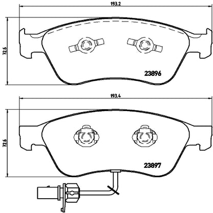 BREMBO P85102 Brembo P85102 Low-Met Front Disc Brake Pad Set AUDI/VW OE# 4E0698151J