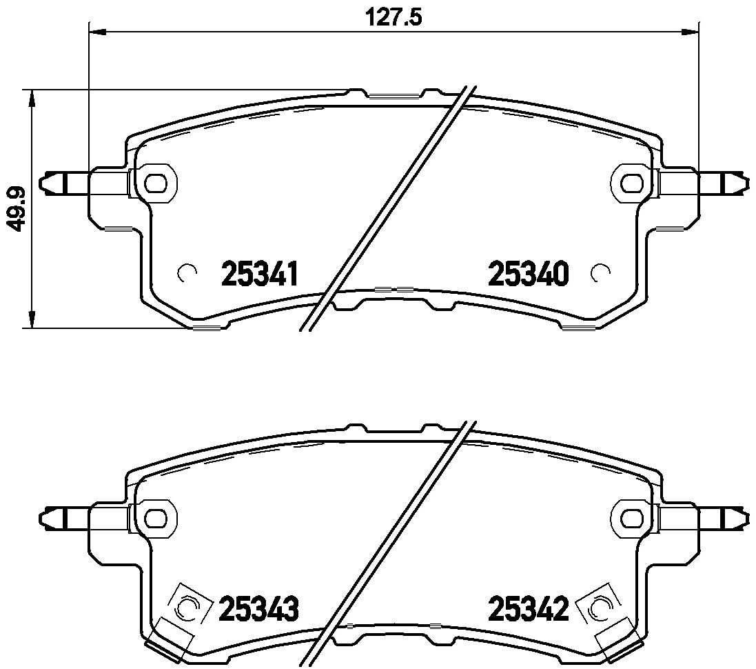 BREMBO P56082 Brembo P56082 Rear Disc Brake Pad - Set of 4