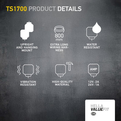 Hella 357110002 Worklight Valuefit Ts1700 Led Mv Cr Lt, Multi