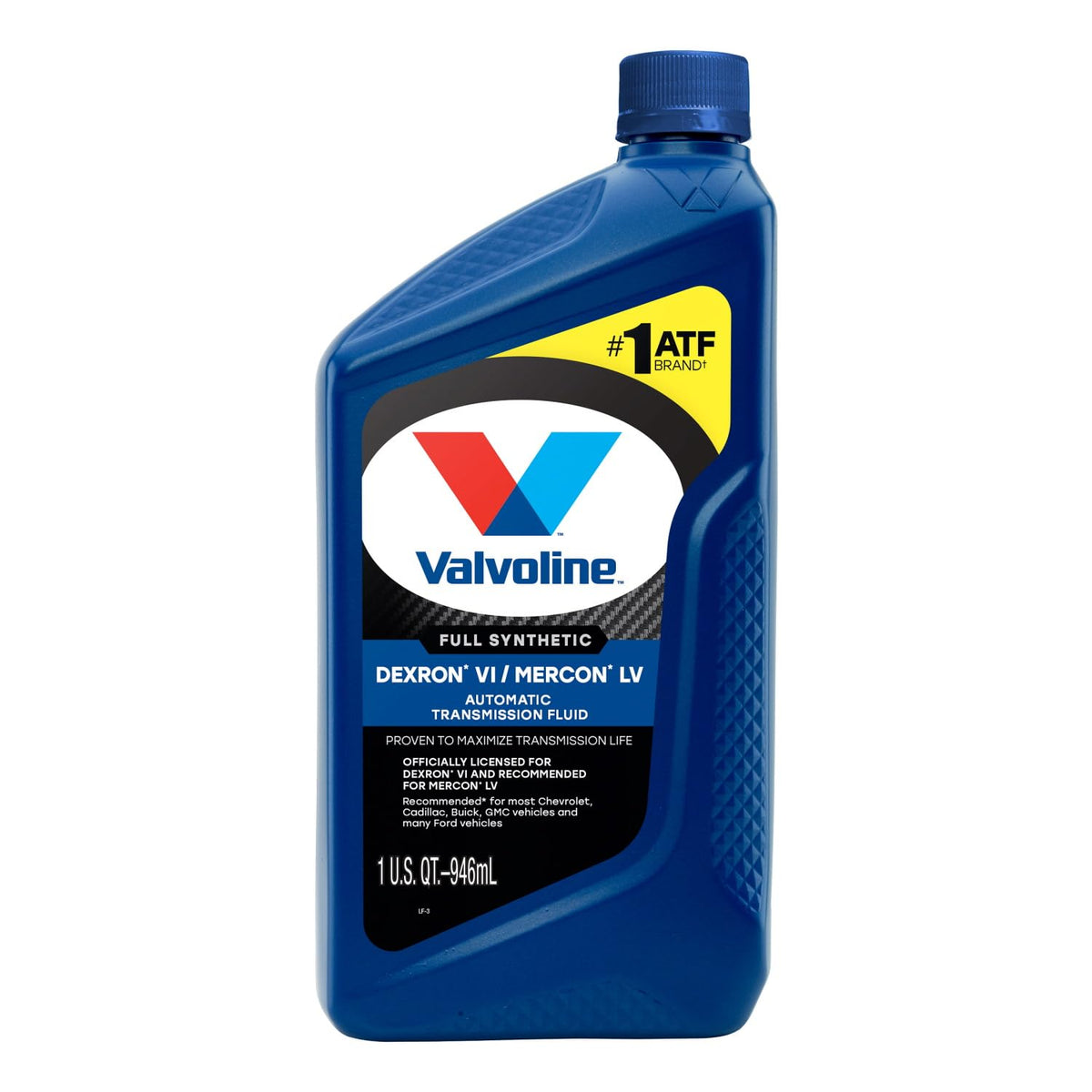VALVOLINE 822405 Valvoline DEXRON VI/MERCON LV (ATF) Full Synthetic Automatic Transmission Fluid 1 QT, Case of 6
