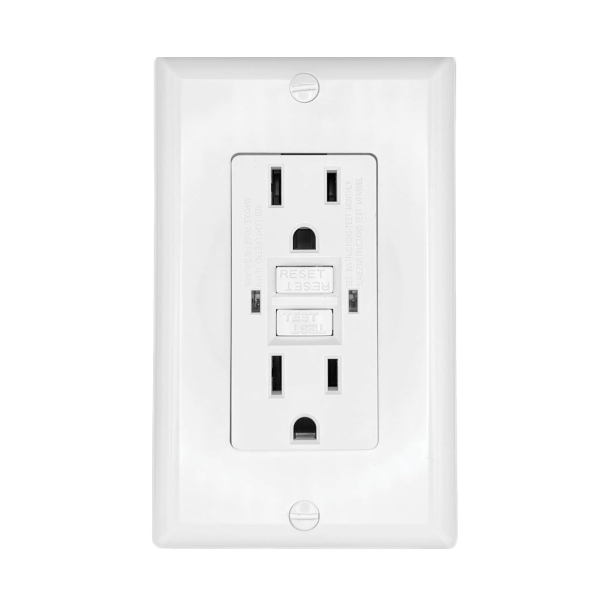RV DESIGNER S801 RV Designer S801 - White Dual GFCI AC Outlet with Cover Plate