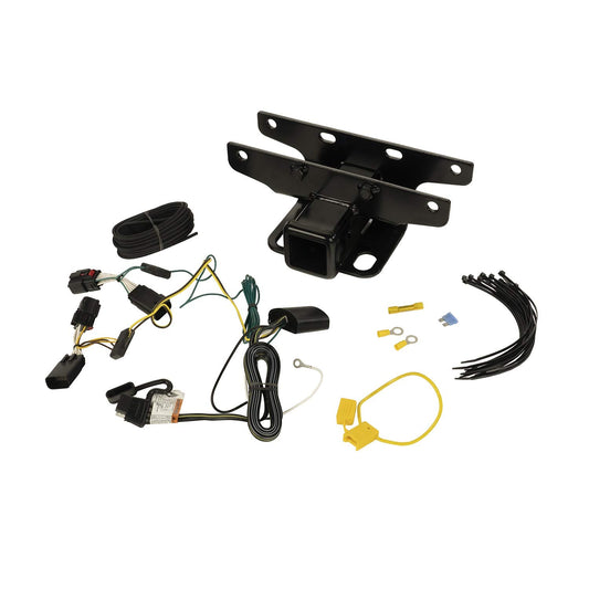 RUGGED RIDGE 11580.57 Rugged Ridge Trailer Hitch Kit & Wiring Harness - Fits 2018–Current Jeep Wrangler JL - Heavy-Duty Receiver Kit with Powder-Coat Finish