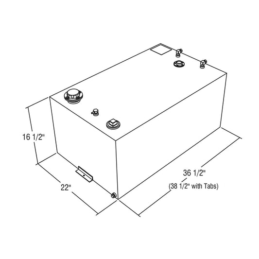 RDS MFG INC 71110 RDS MFG INC Rectangular Auxiliary Transfer Fuel Tank - 55 Gallon