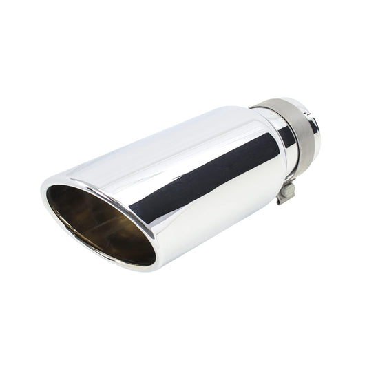 GO RHINO GRT35514 Go Rhino Exhaust Tip | Stainless Steel, Chrome | GRT35514 | Fits 3 ½" Diameter Exhaust Tubes