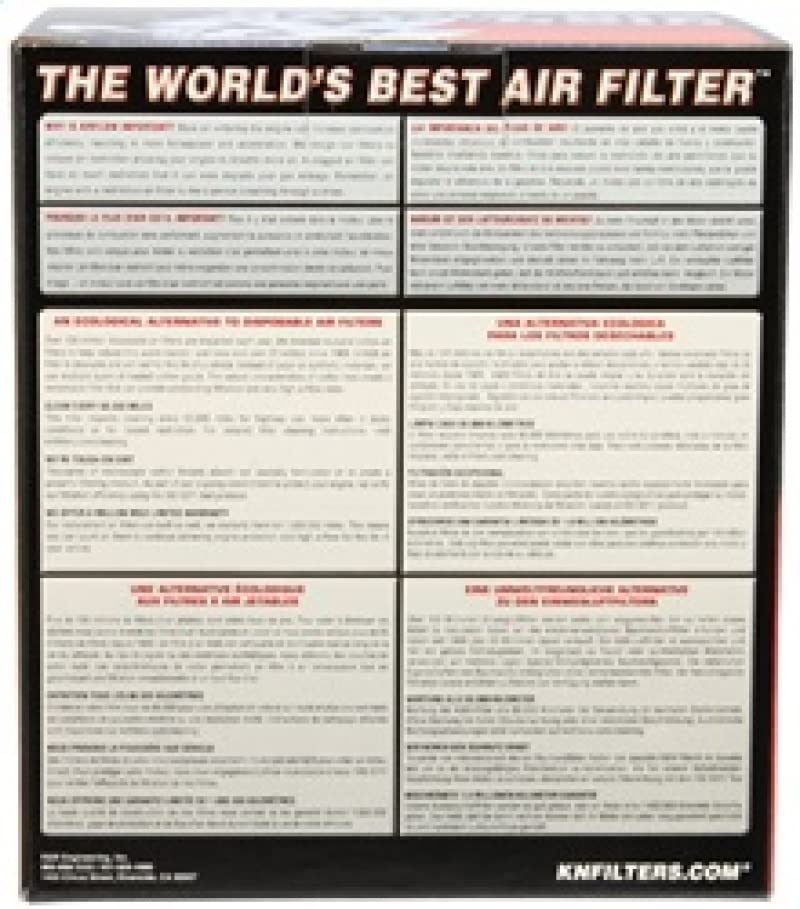 K&N FILTER RP-5113 K&N High-Flow Original Lifetime Universal Air Filter - Carbon Fiber Top: High Performance, Premium: Flange Diameter: 5 In, Filter Height: 5.625 In, Flange Length: 1 In, Shape: Round Tapered, RP-5113