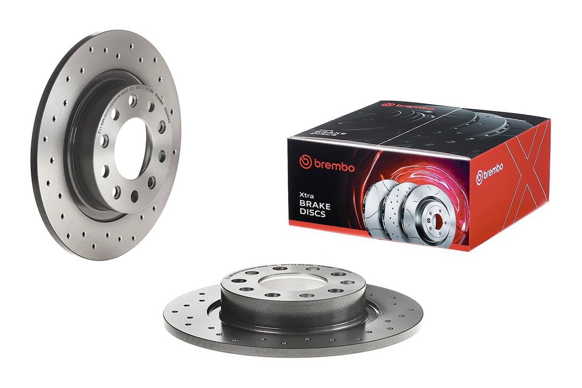 BREMBO 0894604XC02 Brembo 08.9460.4X Xtra UV Coated solid drilled Rear Brake Rotor ALFA ROMEO/FIAT (GAC) OE# 51806283