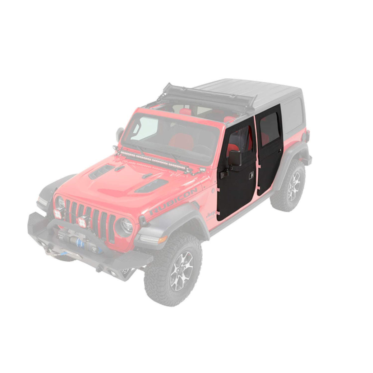 BESTOP 51750-35 Bestop Full Fabric Doors Black Diamond 5175035 for Jeep JL & JT 2018-2027