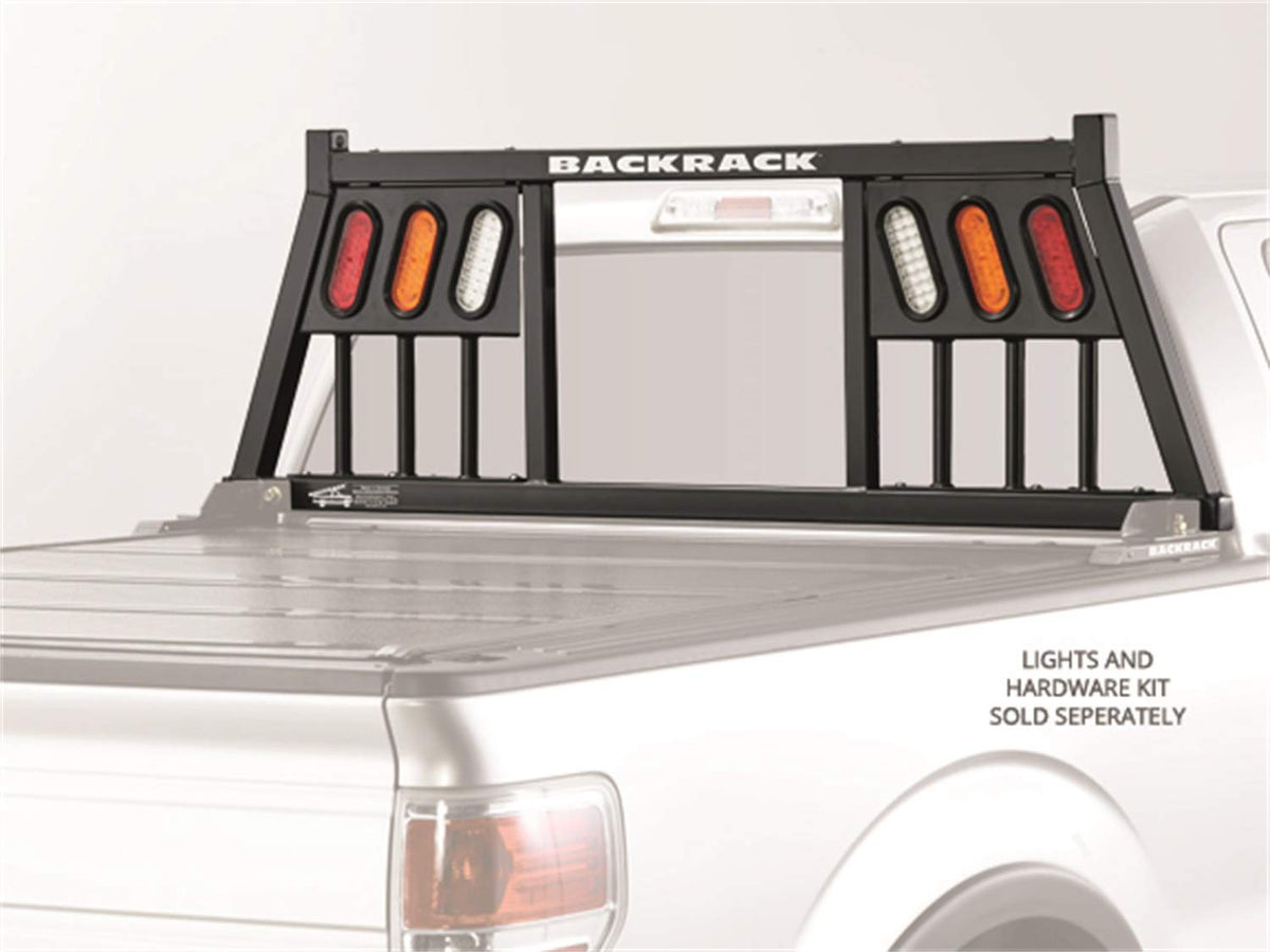 BACKRACK 147TL RealTruck BACKRACK Three Light Rack Frame Only | Black, No Drill | 147TL | Fits 1999-2025 Ford F-250/F-350/F-450; 2017-2025 Ford F-550