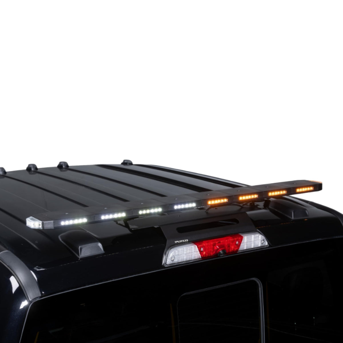 Putco 950248 Putco Tri-Hornet LED Stealth Rooftop Strobe Light Bar (Amber, White & Blue), 48" Tri Color Strobe Light
