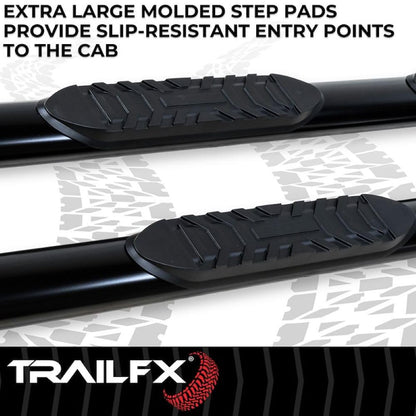 TRAILFX 2950522053 TrailFX 2950522053 Black 4" Oval Tube Side Step