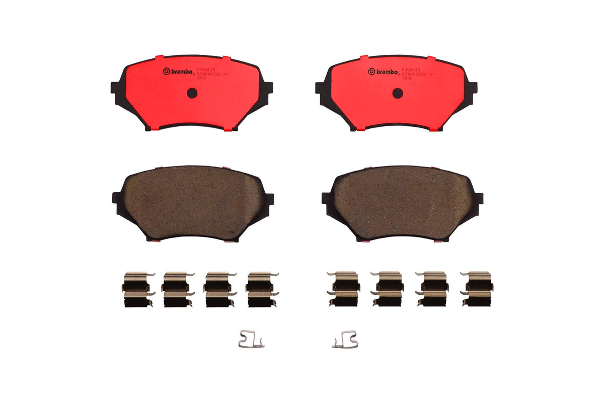 BREMBO P49043N Brembo P49043N Premium Ceramic Front Disc Brake Pad Set MAZDA OE# NFY73323Z