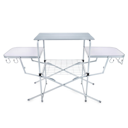 CAMCO 57293 Camco Olympian Deluxe Folding Portable Grill Table for Campsites, 57293