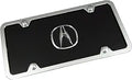 Au-TOMOTIVE GOLD Chrome Logo On License Plate + Frame for Acura (Black)