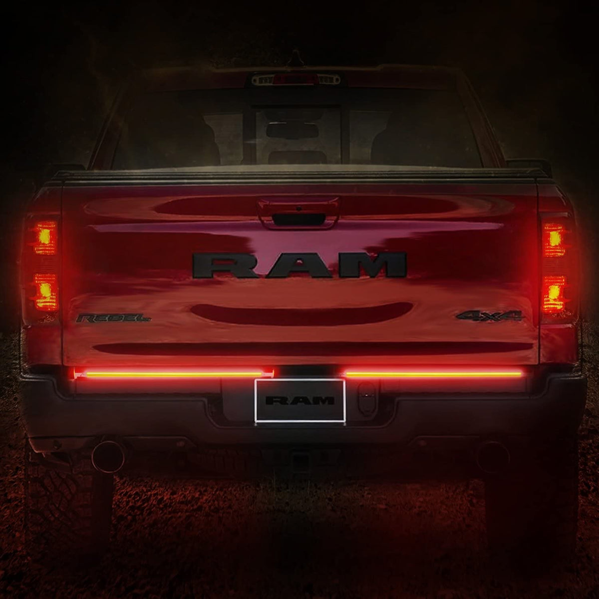 Putco 9200918-04 Putco 18" Pair Blade LED Tailgate Light Bar Red/Amber/White LEDs & Plug-N-Play Quick Connect Harness - Fits Jeep Wrangler 2007-2018 / Ram Truck 2019-2025
