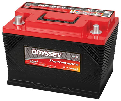 ODYSSEY BATTERY ODP-AGM96R Odyssey Battery, Extreme Series, AGM, 12V, 1100 Cranking amps, Top Post Terminals, 12.36 in L x 7.47 in H x 6.85 in W, Each