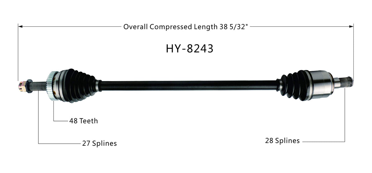 TRAKMOTIVE HY-8243 TrakMotive HY-8243 CV Axle, 1 Pack