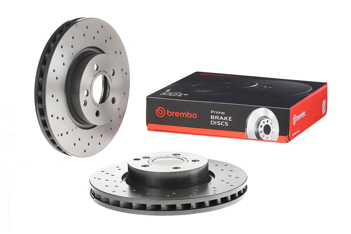BREMBO 09A62131C02 Brembo 09.A621.31 UV Coated vented drilled Front Brake Rotor MERCEDES-BENZ/MERCEDES-BENZ (BBDC) OE# A0004211112