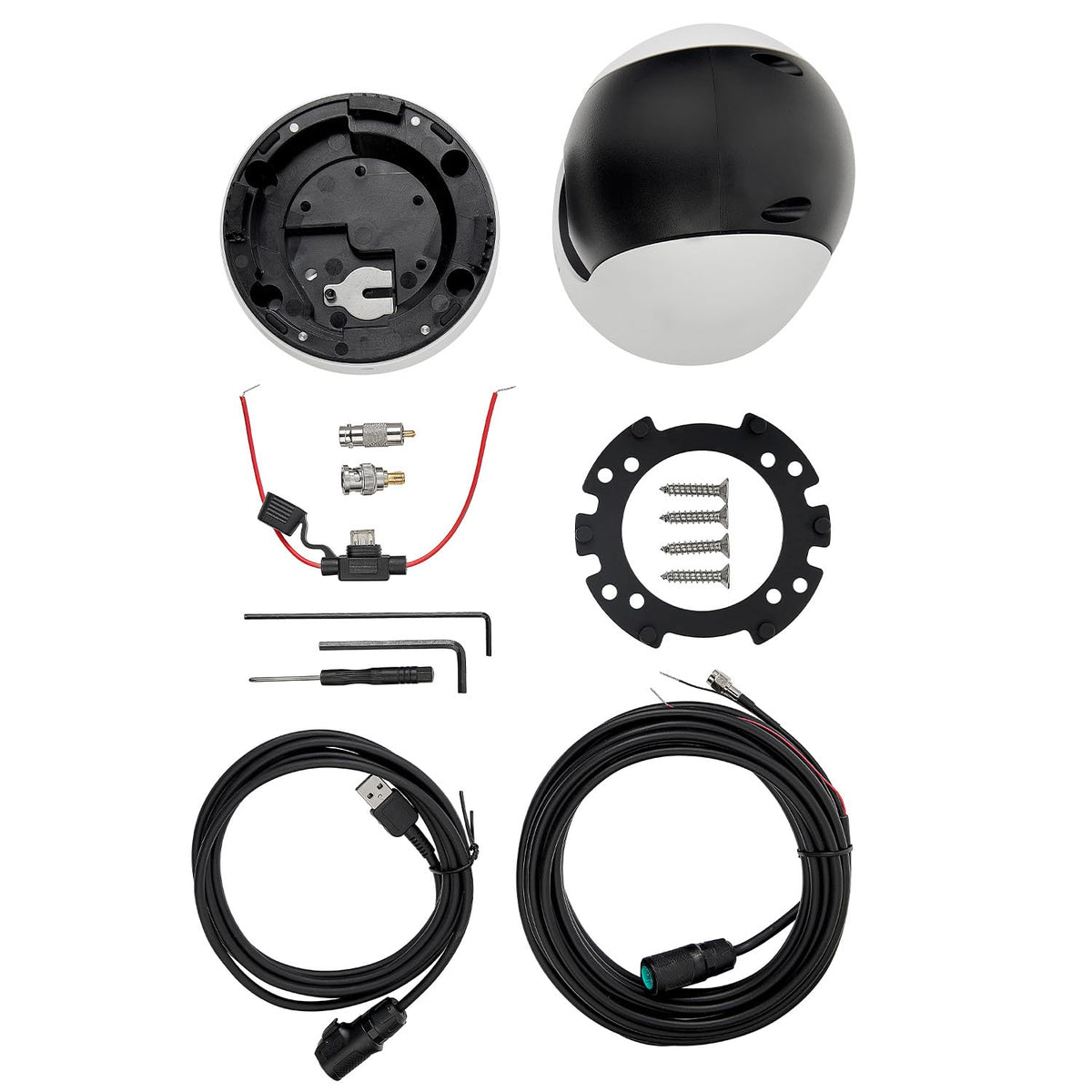 SIONYX C012800 SiOnyx Nightwave Analog Camera, Rugged Ultra-Low Light Night Vision Marine Camera, Flexible Connectivity, Temporary and Permanent Mounting Options, DIY Installation, White