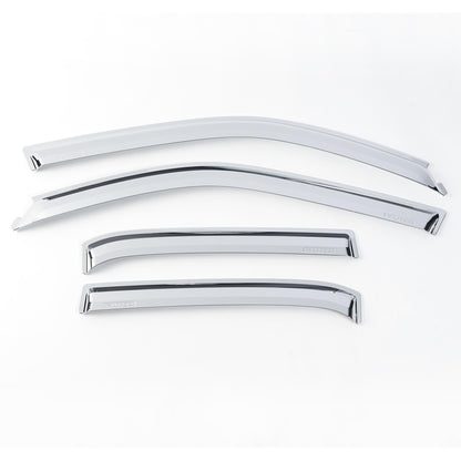 PUTCO 480442 Putco Element Chrome Window Deflectors Fits Chevy Silverado/GMC Sierra 2014-2019 Double Cab - Set of 4 - in Channel Install