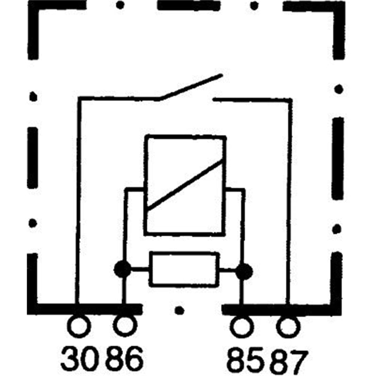 Hella 007793041 12V 50A SPST Mini ISO Relay with Bracket, Multi