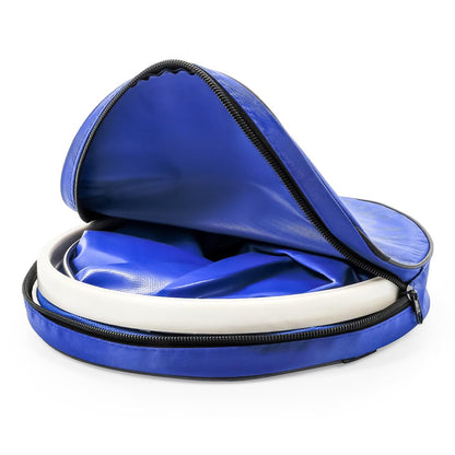 CAMCO 42993 Camco Collapsible Bucket with Storage Case- Durable Pop Up Bucket with Watertight Fabric, Holds 3 Gallons of Water - Great for RVs, Camping, Fishing, Boating, Hiking and More - Blue (42993), Blank Ski
