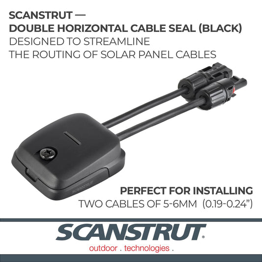 SCANSTRUT DS-HD6-BLK Scanstrut DS-HD6-BLK Horizontal Double Cable Seal – Black