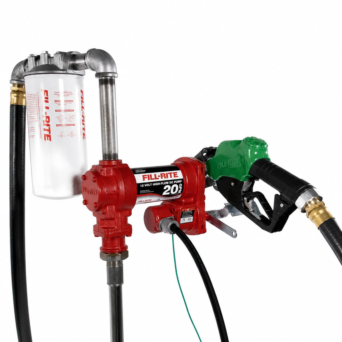 FILL RITE FR4220HDSFQ Fill-Rite FR4220HDSFQ 12V 20 GPM Fuel Transfer Pump with Premium Filter Package | Gasoline, Diesel, Kerosene, Ethanol Blends, Methanol Blends & Biodiesel