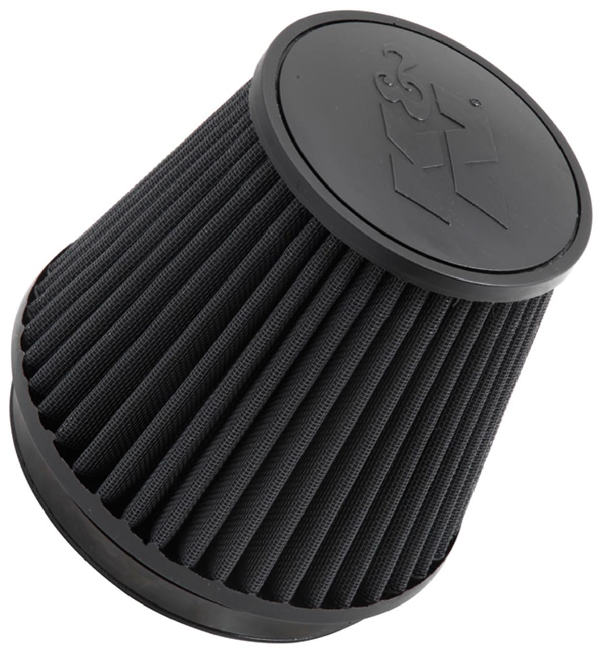 K&N FILTER RU-3102HBK K&N Dryflow Lifetime Universal Clamp-On Air Filter: Dry Synthetic, Washable, Oil-Free: Flange Diameter: 6 In, Filter Height: 6 In, Flange Length: 1 In, Shape: Round Tapered, RU-3102HBK