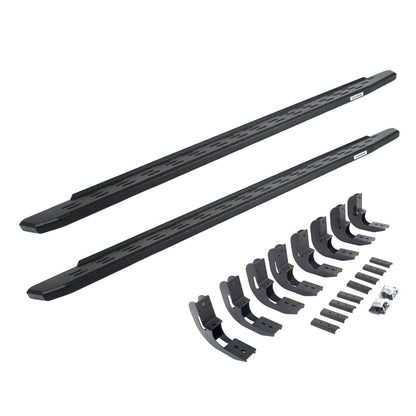 GO RHINO 69604887T Go Rhino RB30 Running Boards & Brackets | Galvanized Steel, Protective Bedliner Coating | 69604887T | Fits 2019-2025 Chevrolet Silverado & GMC Sierra Crew Cab (See Description)