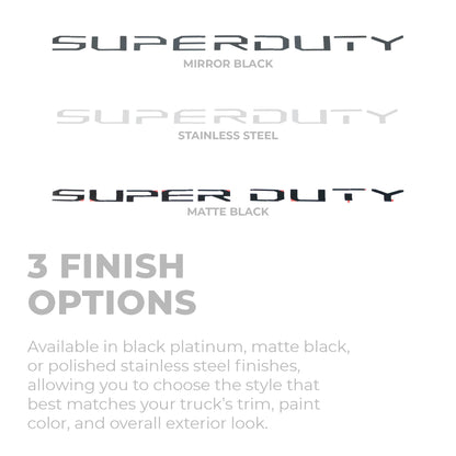 Putco 55553FD Putco 55553FD Ford Super Duty Hood Lettering Emblems Stamped Stainless Steel