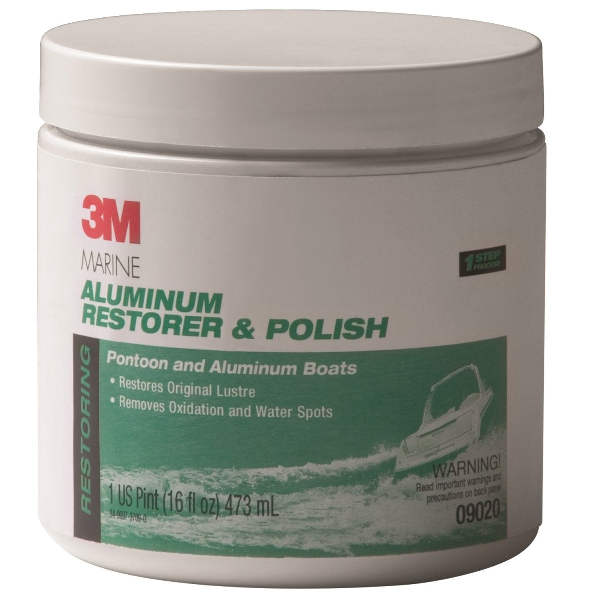 3M 09020 3M Marine Aluminum Restorer and Polish, 09020, 18 oz, 1 Tube