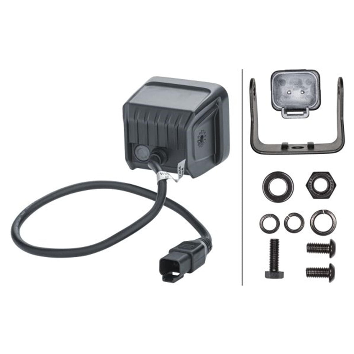 HELLA 358176841 Hella 1FA 358 176-841 LED Headlight 12/24 V Mounted/Screwed Cable 500 mm Connector German Plug
