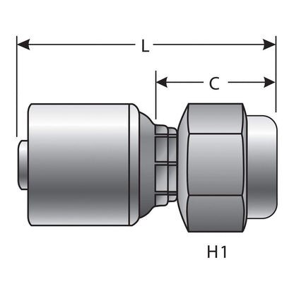 Gates G25561-0408 HYDRAULIC COUPLING-MEGACRIMP