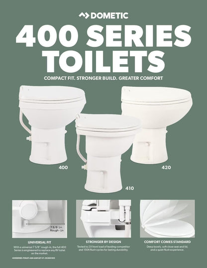 DOMETIC 385311652 Genuine Dometic OEM Base Seal and Mounting Hardware Kit | Dometic and Sealand 300 and 400 Series Toilets | RV Toilet Repair and Replacement Part | White - (385311652)