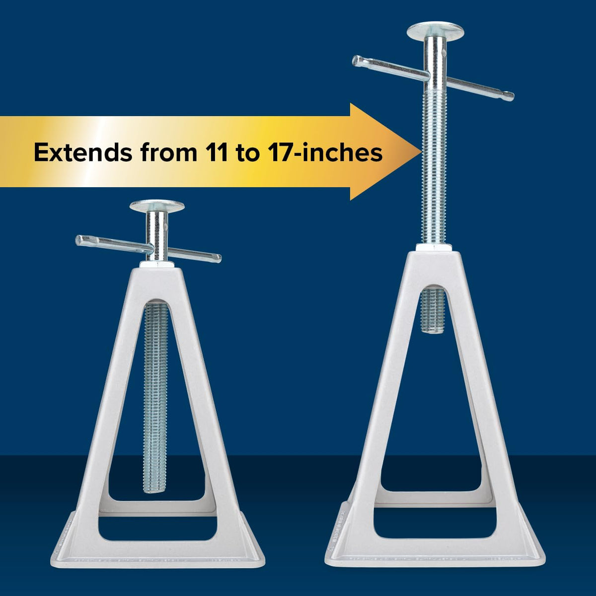 CAMCO 44560 Camco Aluminum Stack Jacks — Stabilize & Position Your RV, Trailer Or Camper —Supports Up to 6,000 lb — Extends 11" - 17" — Pack of 4 (44560)