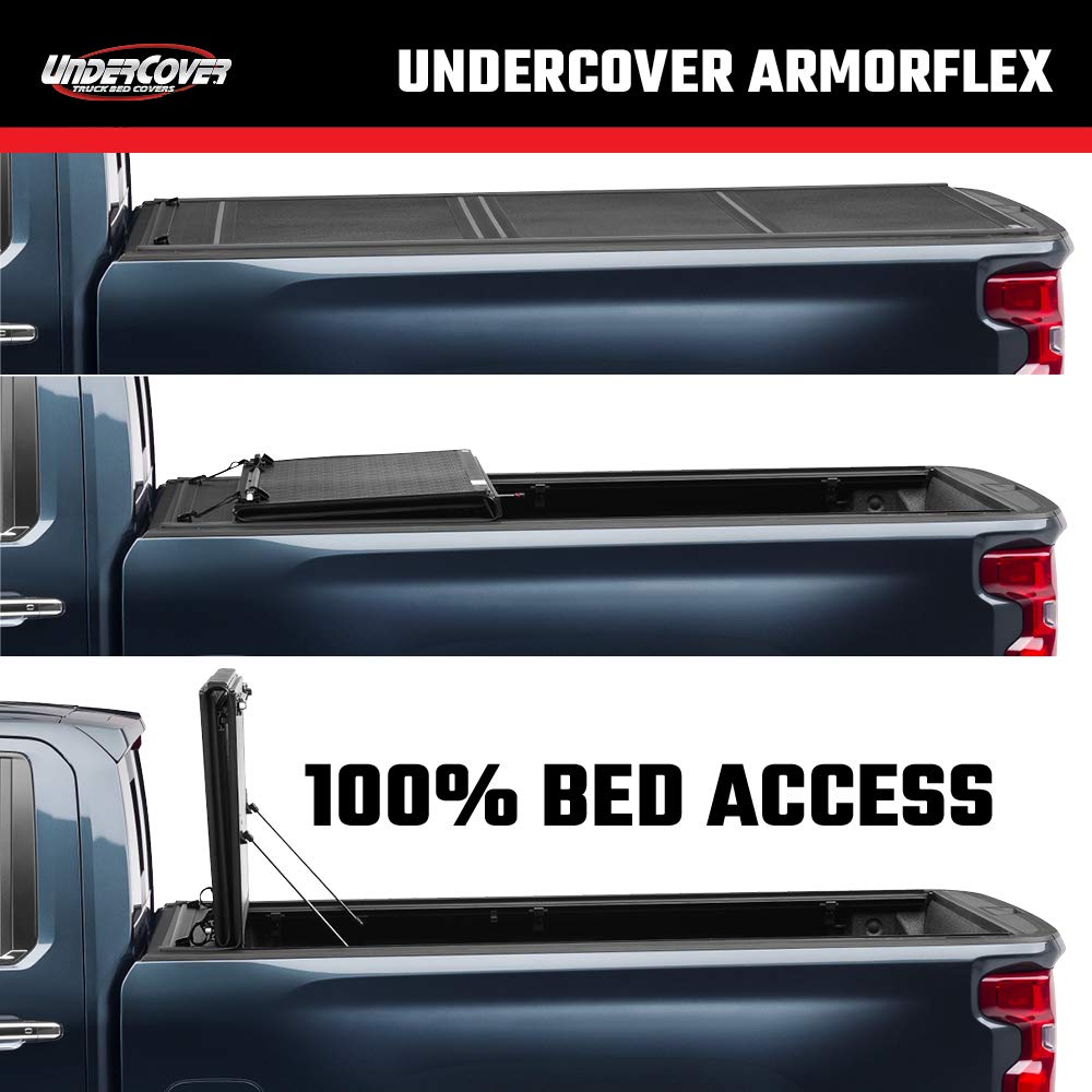 UNDERCOVER AX82000 RealTruck UnderCover ArmorFlex Hard Folding Truck Bed Tonneau Cover | AX82000 | Fits 2017 - 2025 Honda Ridgeline 5' Bed (60")