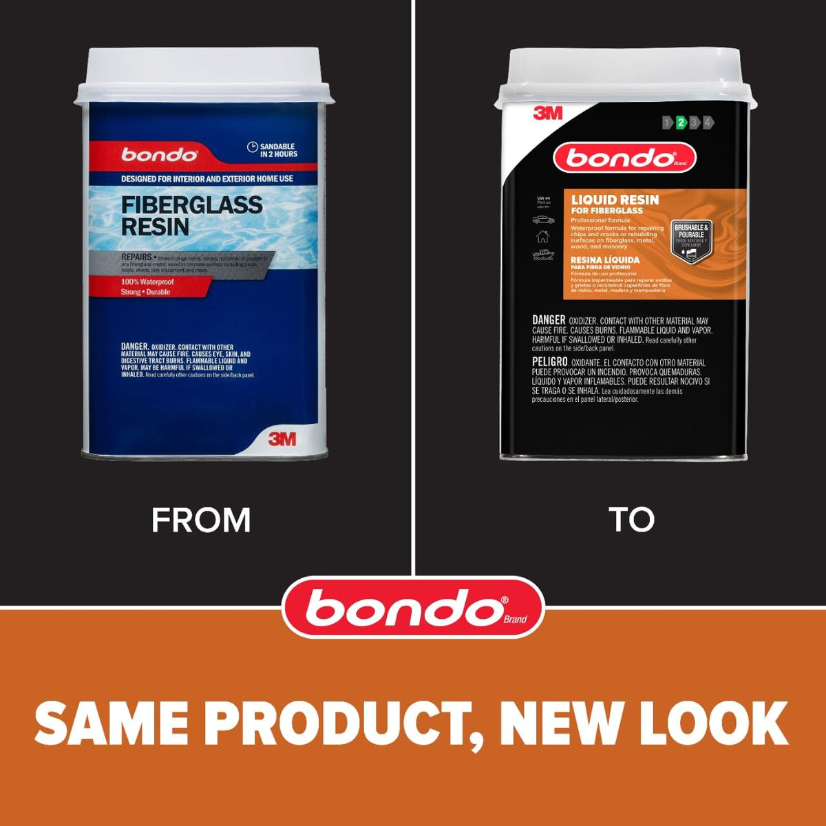 3M 404 Bondo Fiberglass Resin, 00404, 0.9 Gallon Can