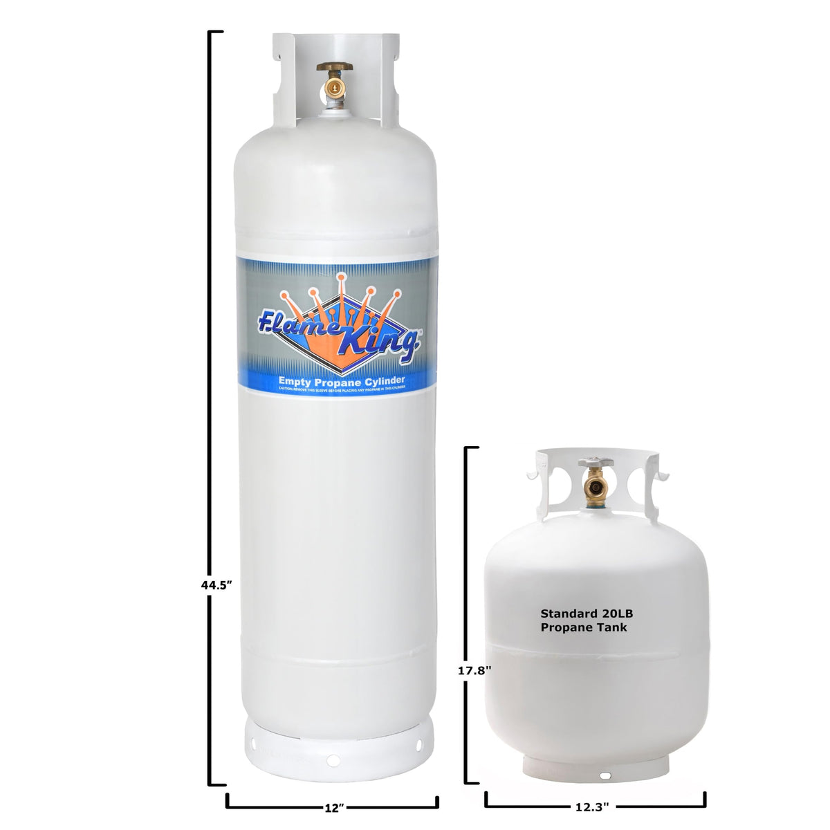 FLAME KING YSN60LB Flame King 60LB POL Steel Propane Tank Refillable Cylinder for RV, Lunch Truck