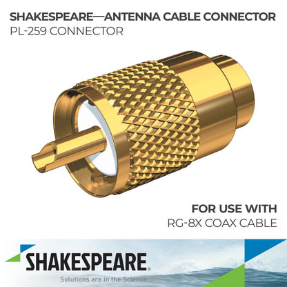 SHAKESPEARE PL-259-8X-G Shakespeare PL-259-8X-G GOLD PLATED PL-259 CONNECT W/UG176