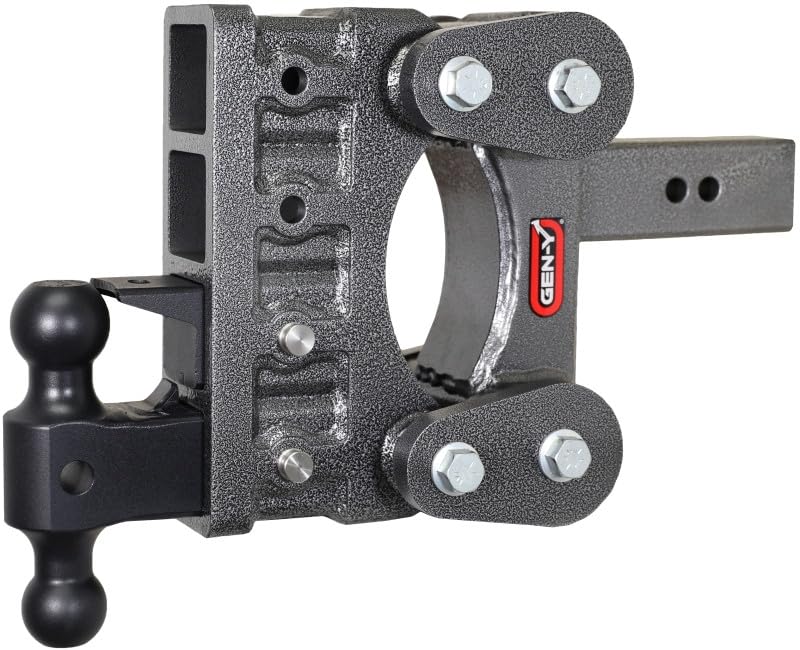 GEN-Y HITCH GH-1324 GEN-Y Hitch GH-1324 The BOSS Torsion-Flex 2.5" Shank 6" Drop 2.4K TW 21K Hitch and GH-061 Dual-Ball and GH-062 Pintle Lock