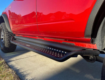 GO RHINO D14129T Go Rhino Dominator Xtreme D1 Sidestep & Brackets | Mild Steel, Textured Black | D14129T | Fits 2021-2025 Ford Bronco 2-Door (Excludes Bronco Sport)