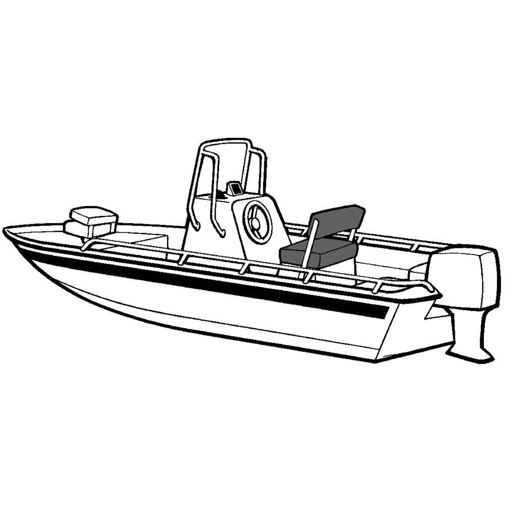 CARVER 71218P-10 Carver By Covercraft 71218P-10 Carver Performance Poly-guard Styled-to-fit Boat Cover F/18.5&39; V-hull Center Console Shallow Draft Boats - Grey