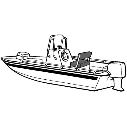 CARVER 71218P-10 Carver By Covercraft 71218P-10 Carver Performance Poly-guard Styled-to-fit Boat Cover F/18.5&39; V-hull Center Console Shallow Draft Boats - Grey