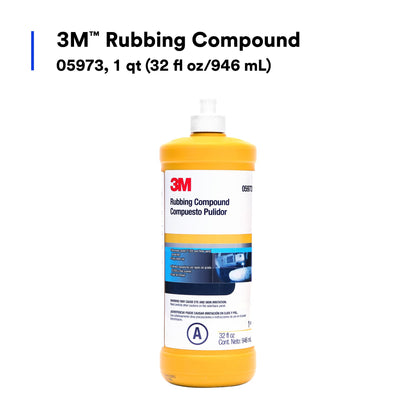 3M 05973 3M Rubbing Compound, 05973, Liquid Formula,1 qt (32 fl oz/946 mL)
