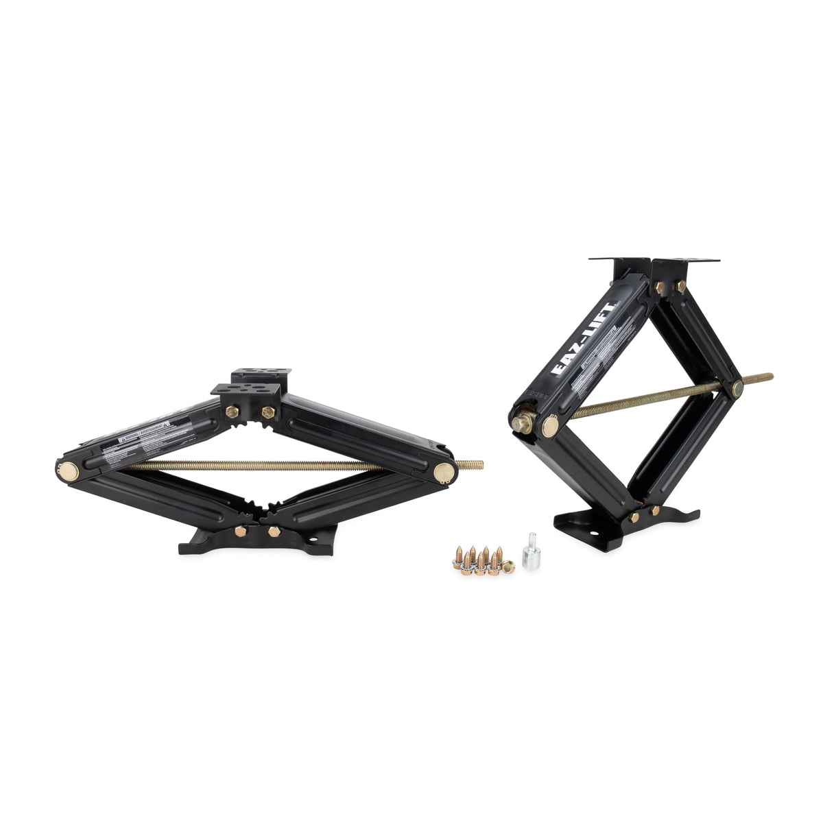 CAMCO 48830 Camco EAZ-Lift 24-inch Stabilizing RV Scissor Jacks - Features a 7,500 lb Load Capacity - Heavy-Duty Steel Construction - Set of 2 (48830)