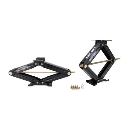 CAMCO 48830 Camco EAZ-Lift 24-inch Stabilizing RV Scissor Jacks - Features a 7,500 lb Load Capacity - Heavy-Duty Steel Construction - Set of 2 (48830)