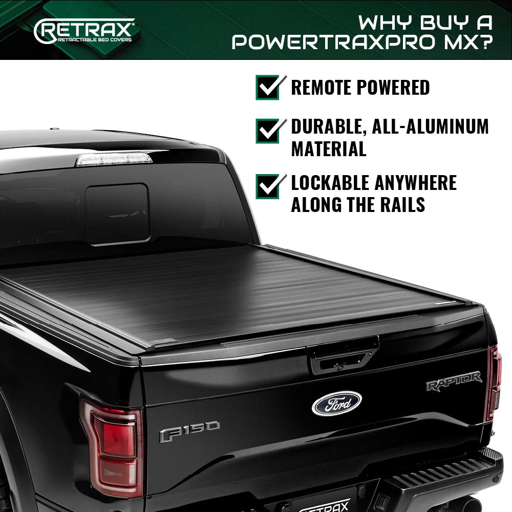 RealTruck 90861 RealTruck Retrax PowertraxPRO MX Retractable Truck Bed Tonneau Cover – 90861 – Fits 2022 - 2025 Toyota Tundra w/ Deck Rail System 5' 7" Bed (66.7")