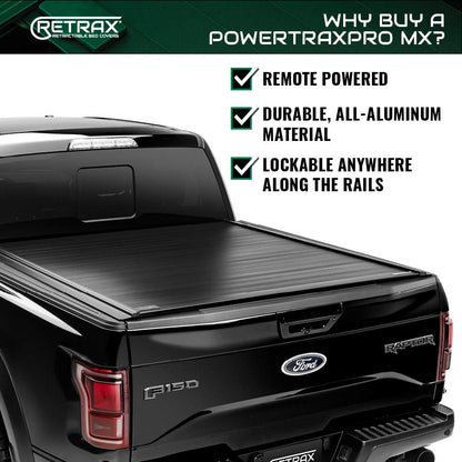 RealTruck 90861 RealTruck Retrax PowertraxPRO MX Retractable Truck Bed Tonneau Cover – 90861 – Fits 2022 - 2025 Toyota Tundra w/ Deck Rail System 5' 7" Bed (66.7")